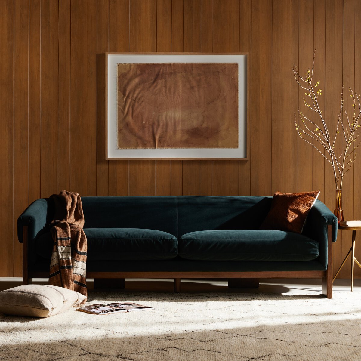 Cairo Terciopelo Tan Sofa