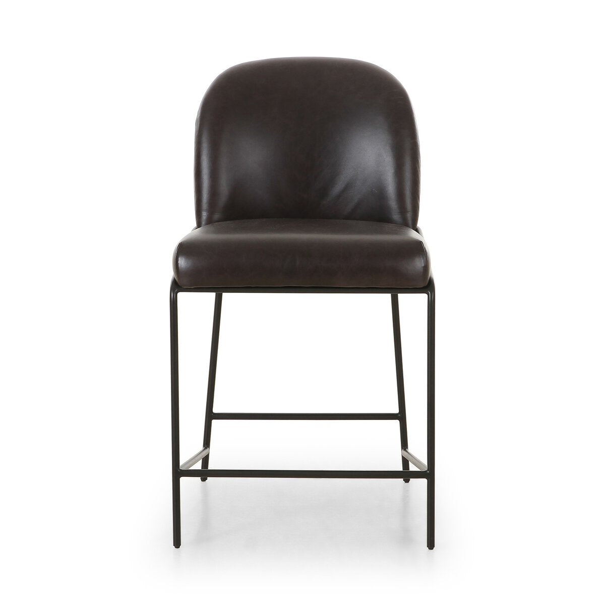 Astrud Cuero Top Negro Counter Stool