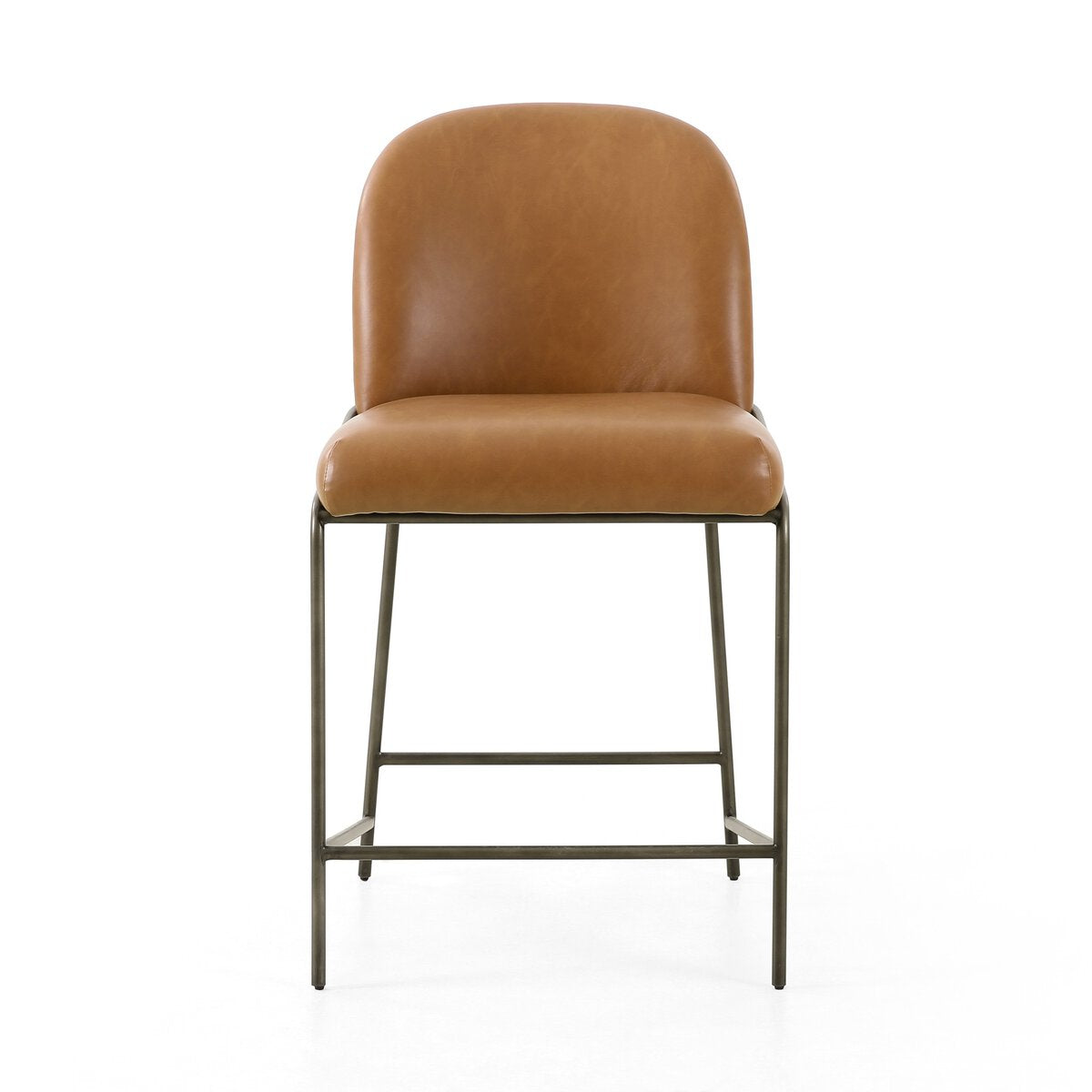 Astrud Cuero Top Camel Counter Stool