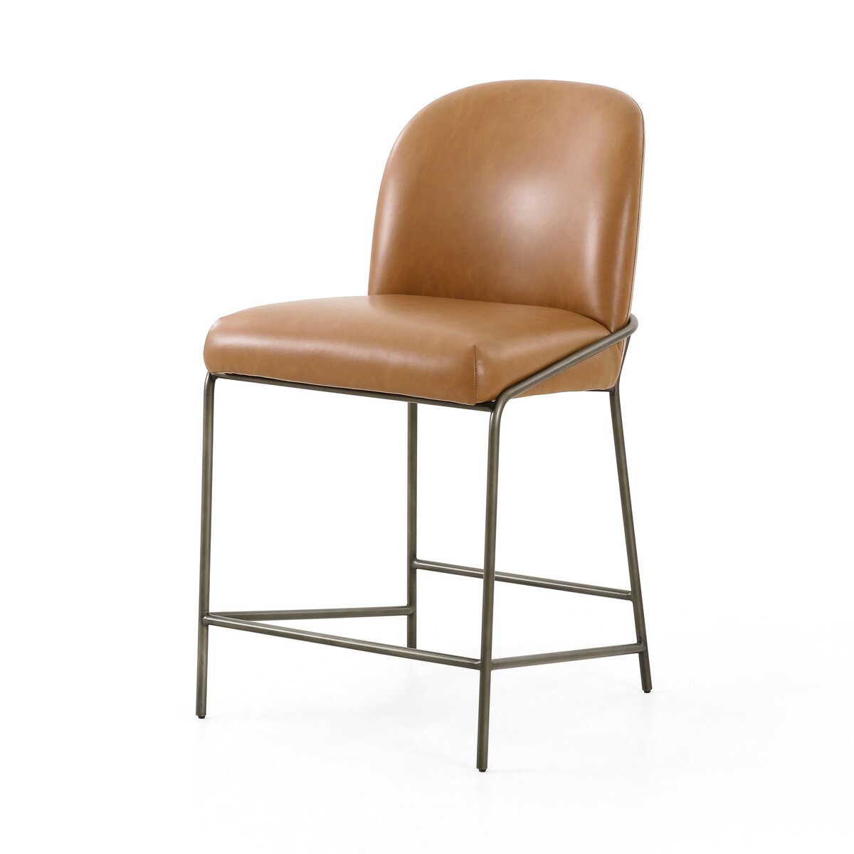 Astrud Cuero Top Camel Counter Stool