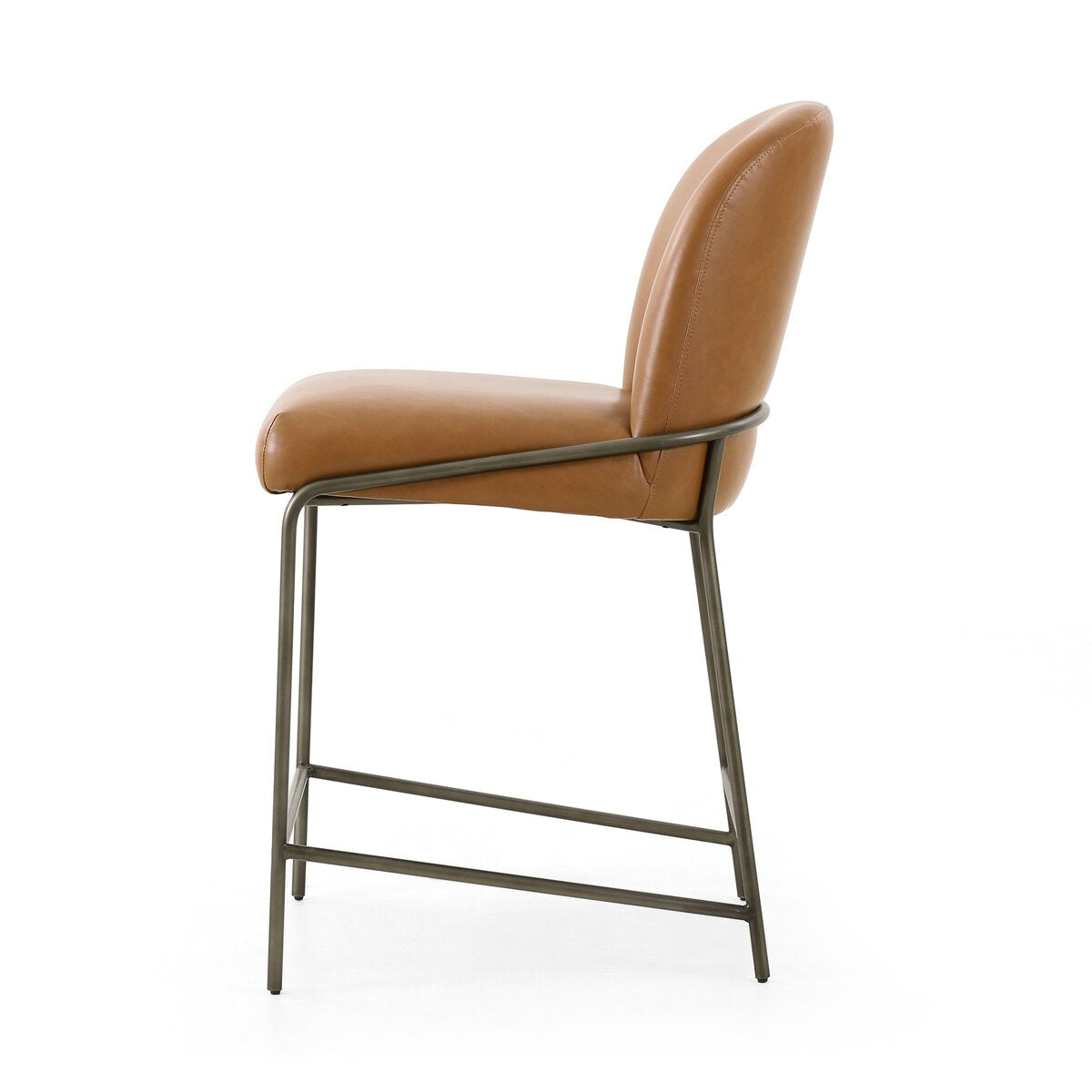 Astrud Cuero Top Camel Counter Stool