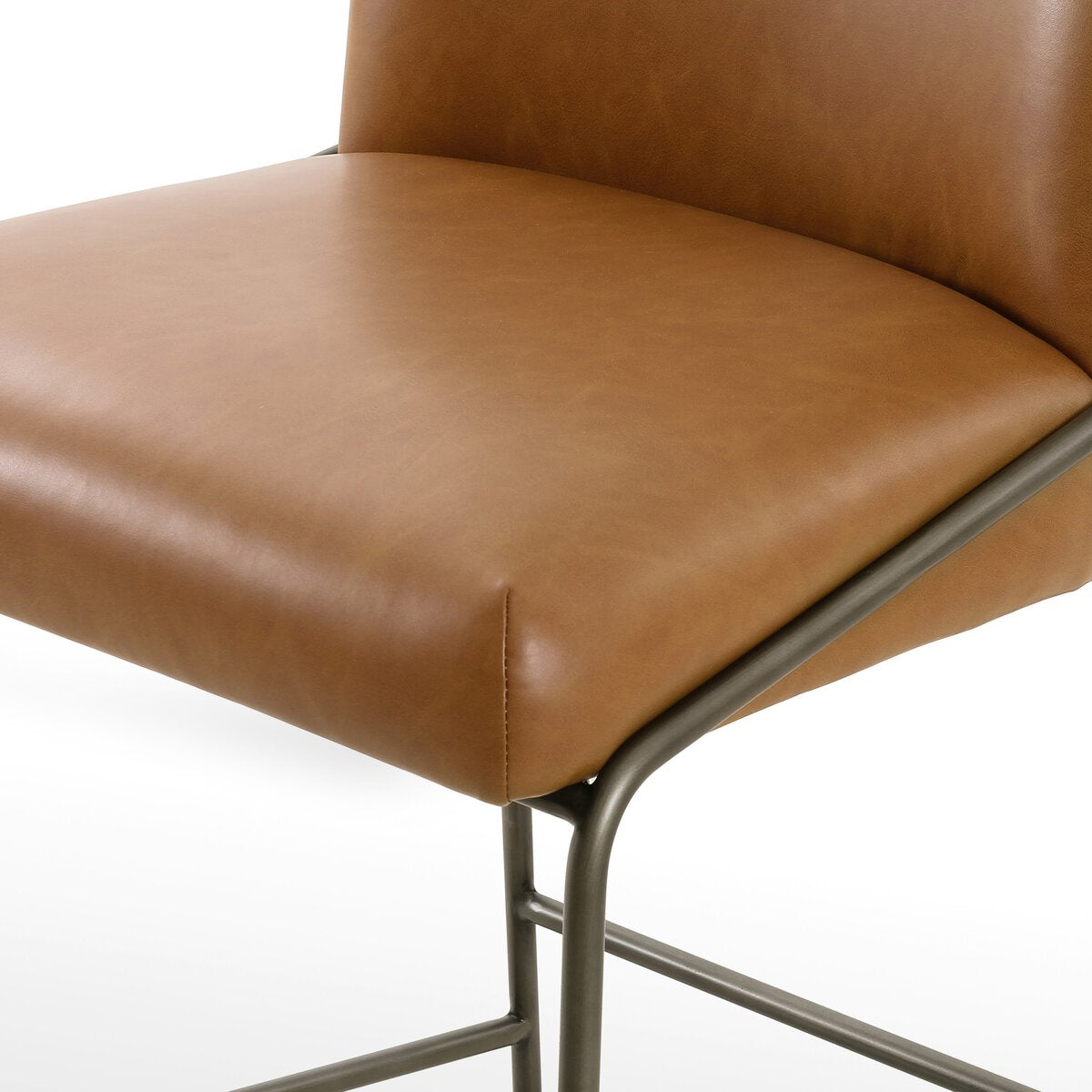 Astrud Cuero Top Camel Counter Stool