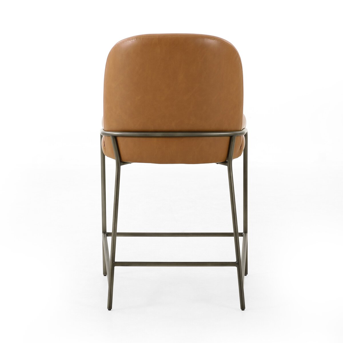 Astrud Cuero Top Camel Counter Stool