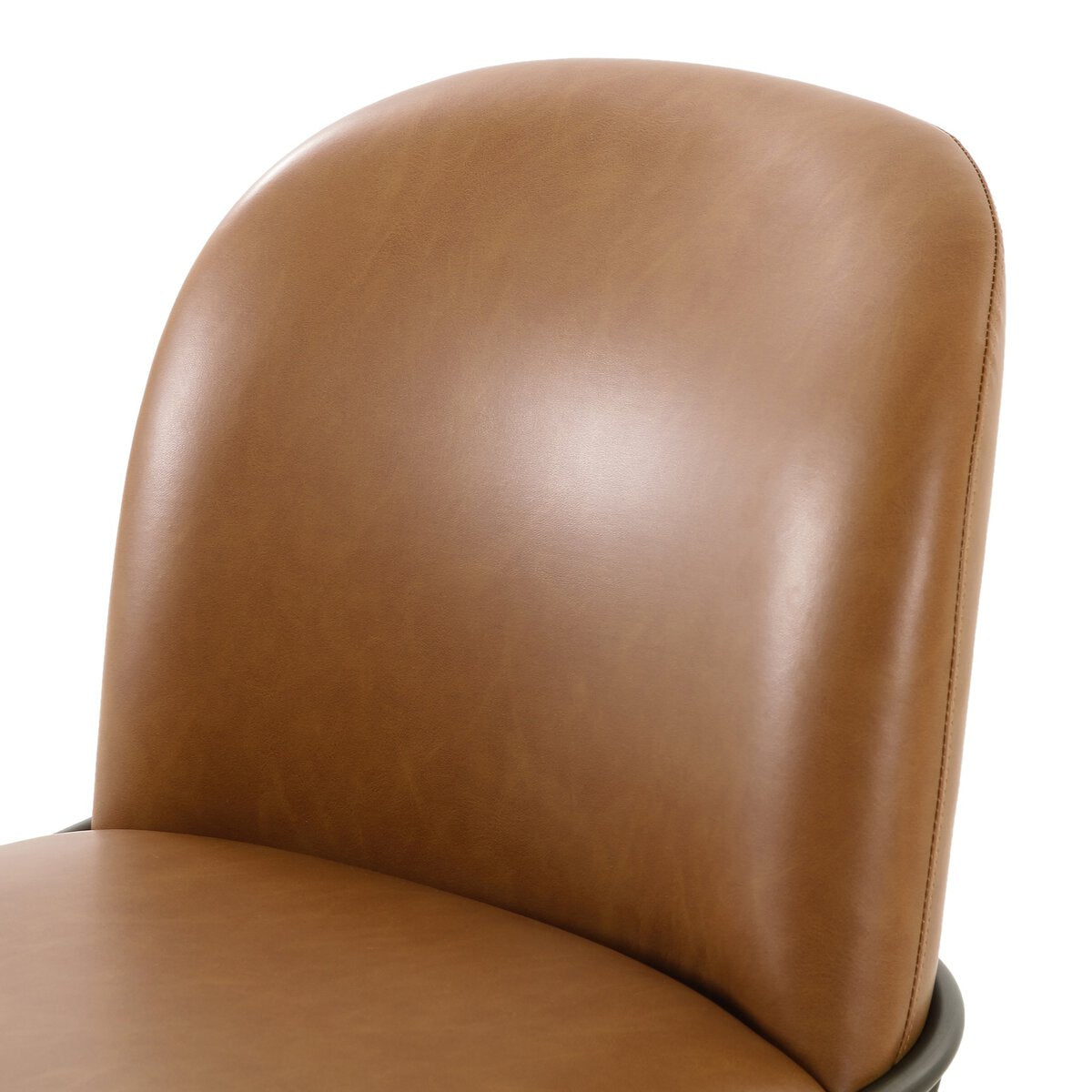 Astrud Cuero Top Camel Counter Stool