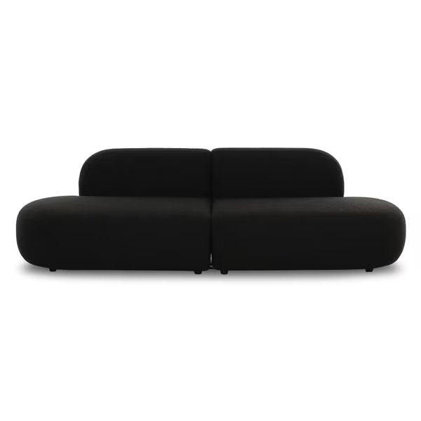 Brooha Negro Sofa Modular 2 piezas