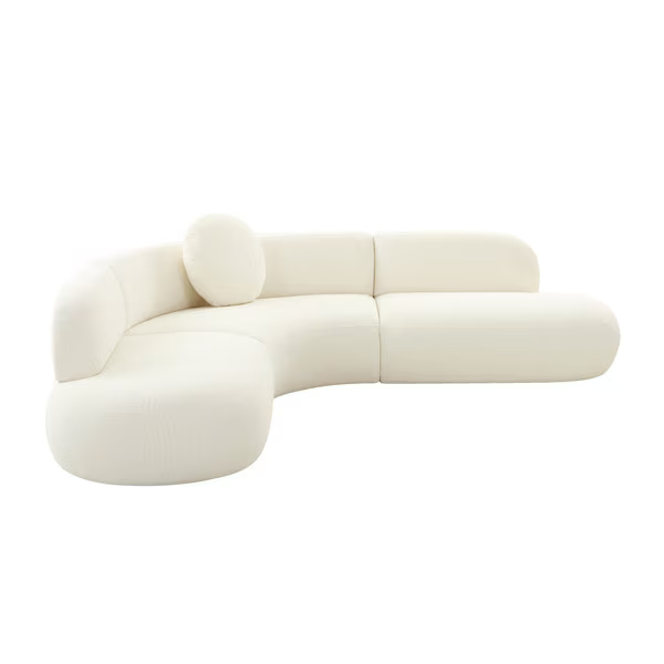 Brooha Crema Sofa Seccional Modular 3 piezas