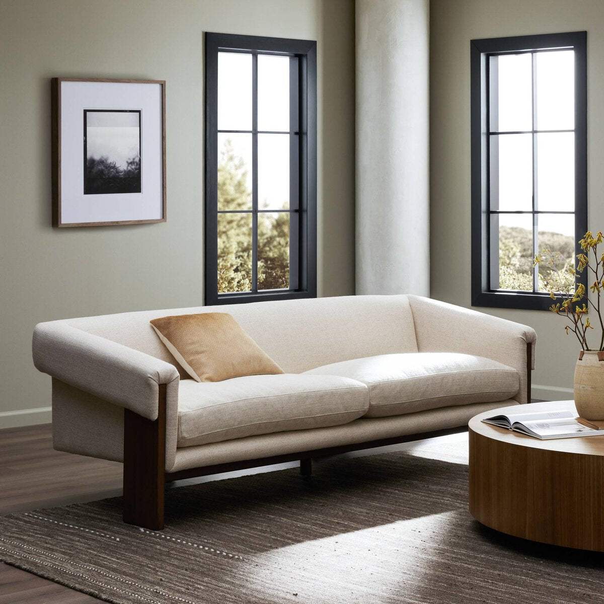 Cairo Lino Tan Sofa