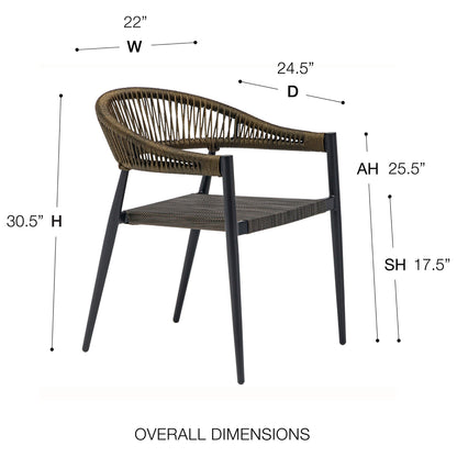 Iselin Silla de Comedor Set de 2 (Exterior)
