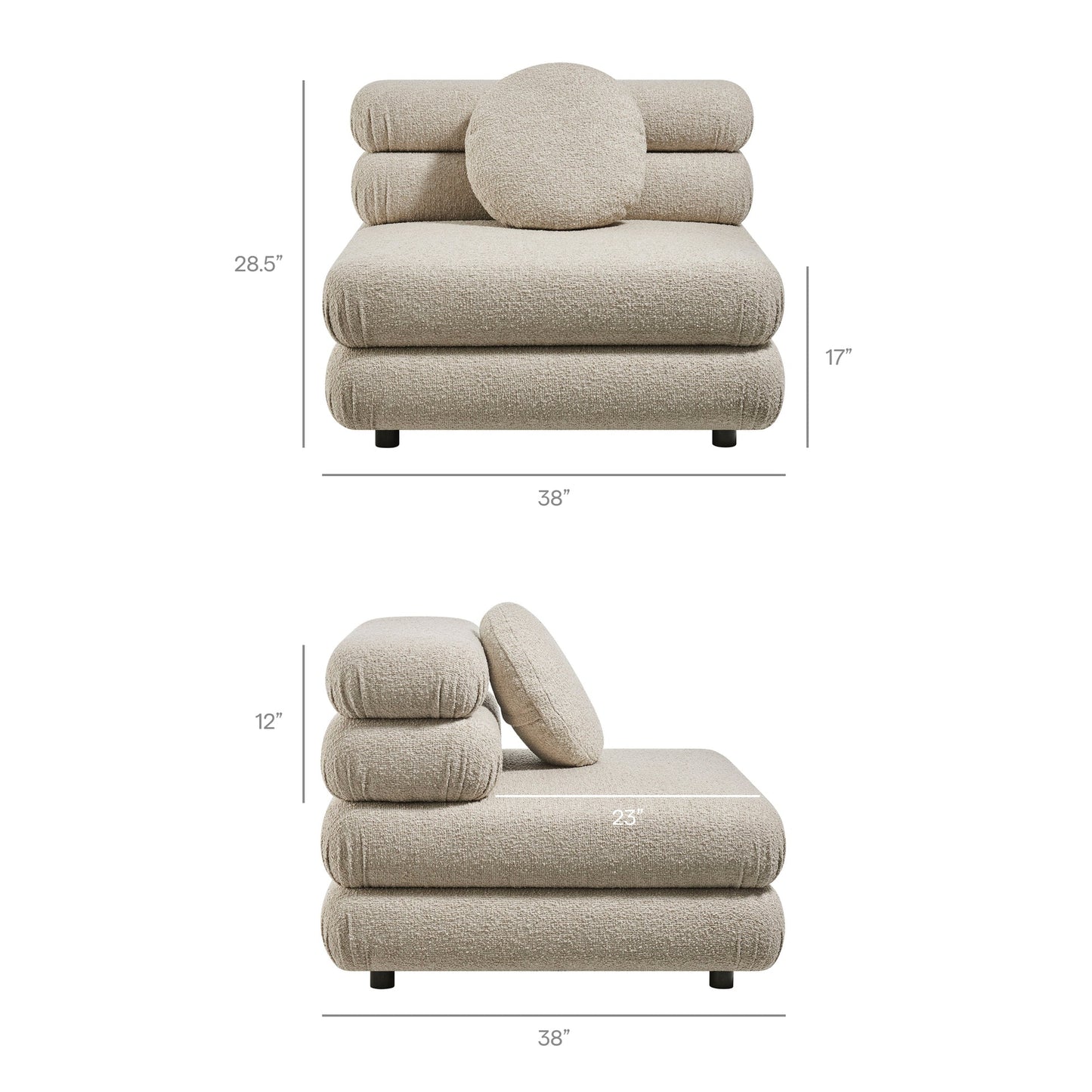 Jubilee Sofá Modular (Bouclé)