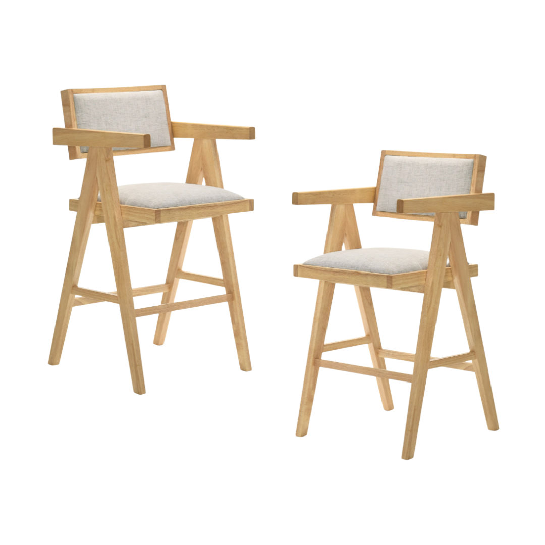 Fern Natural Counter Stool Set de 2