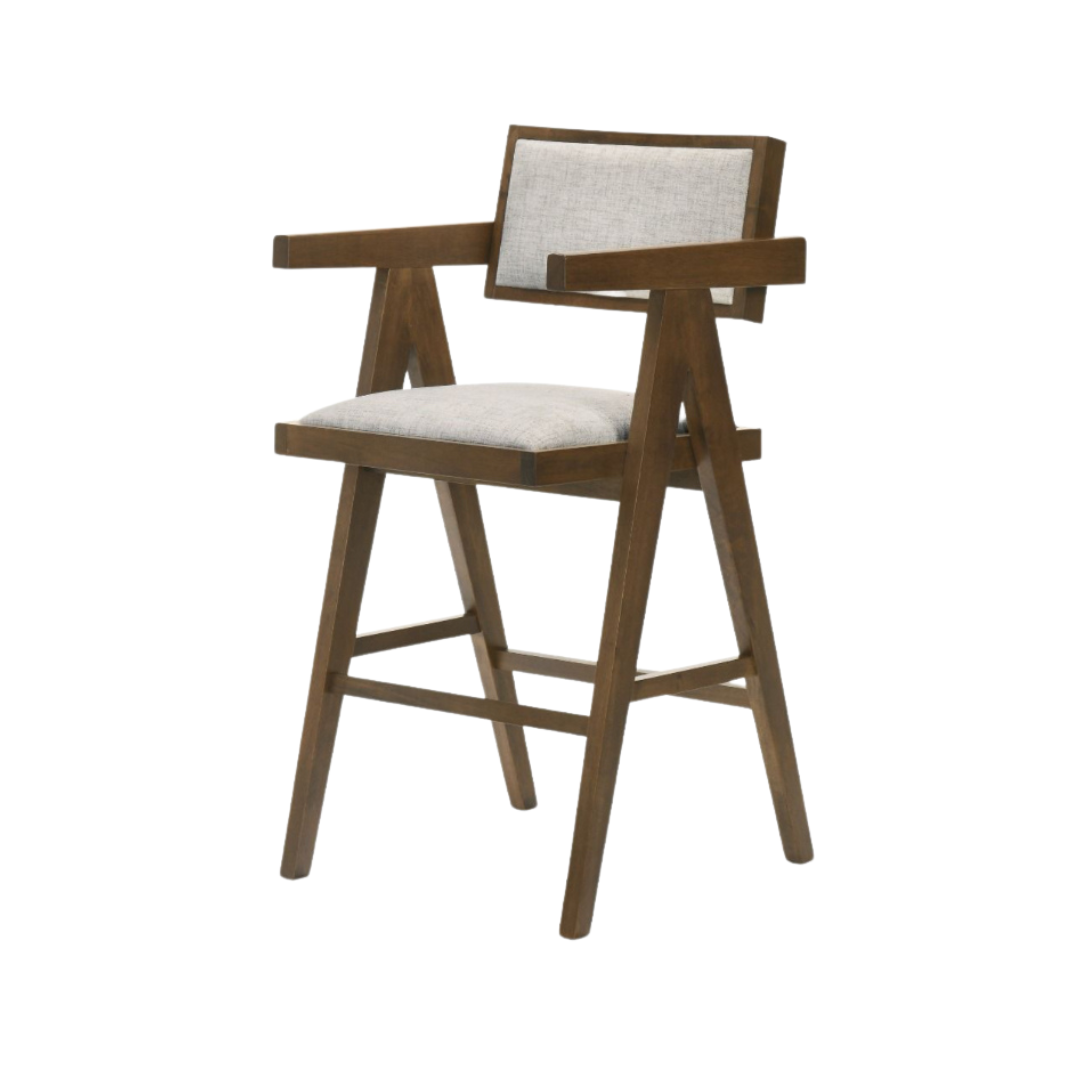 Fern Nogal Counter Stool Set de 2