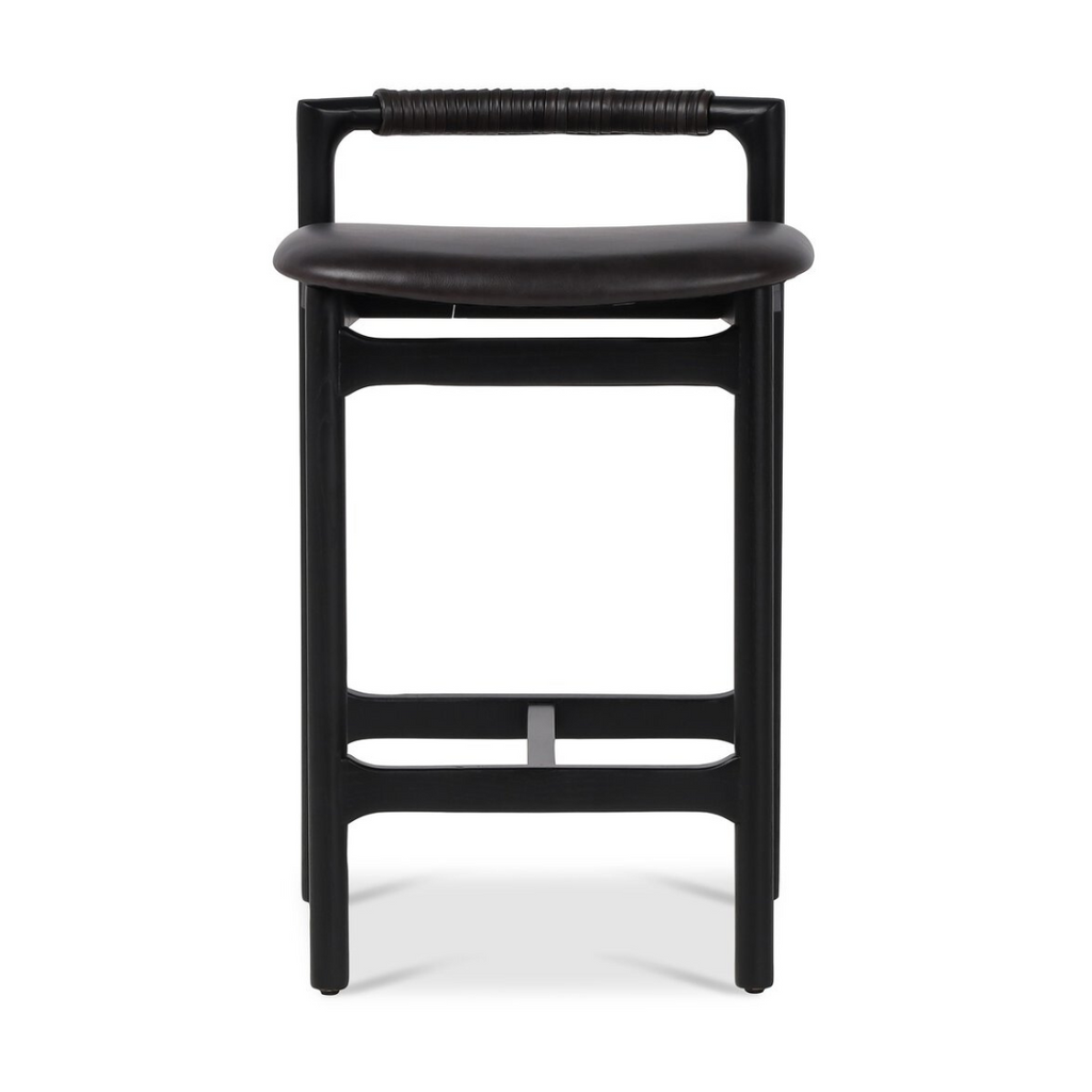Baden Leather Counter Stool Negro