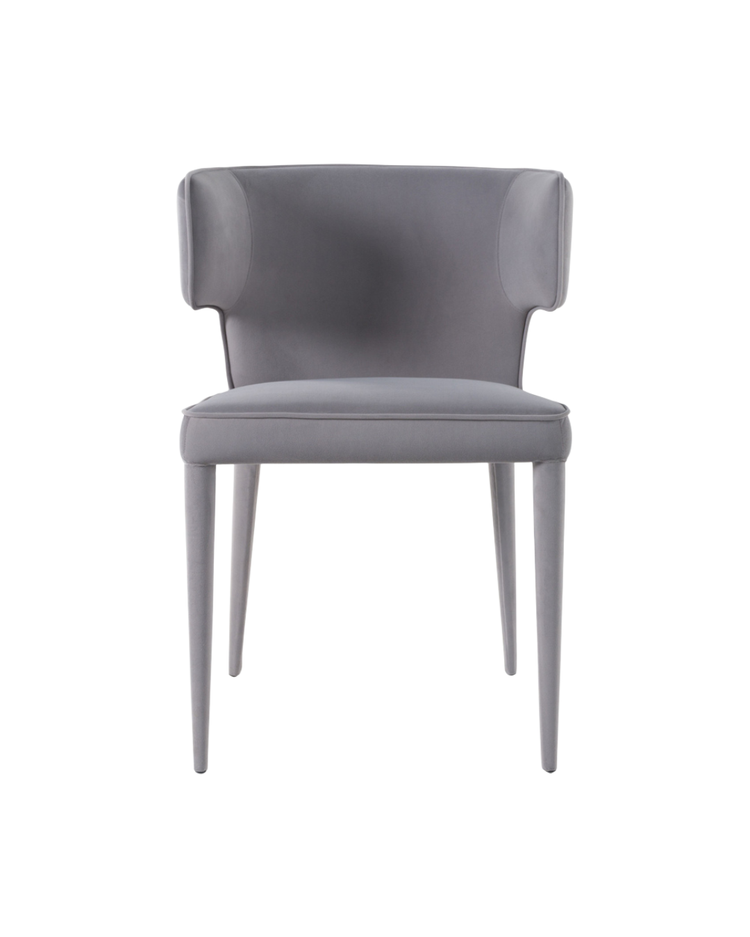 Lucero Terciopelo Gris Silla de comedor