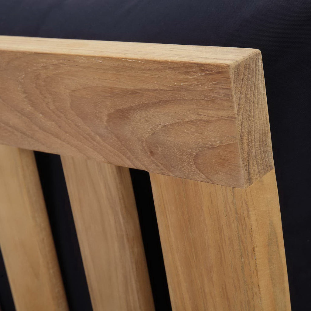 Marina Outdoor Patio Teak Left-Facing sofá