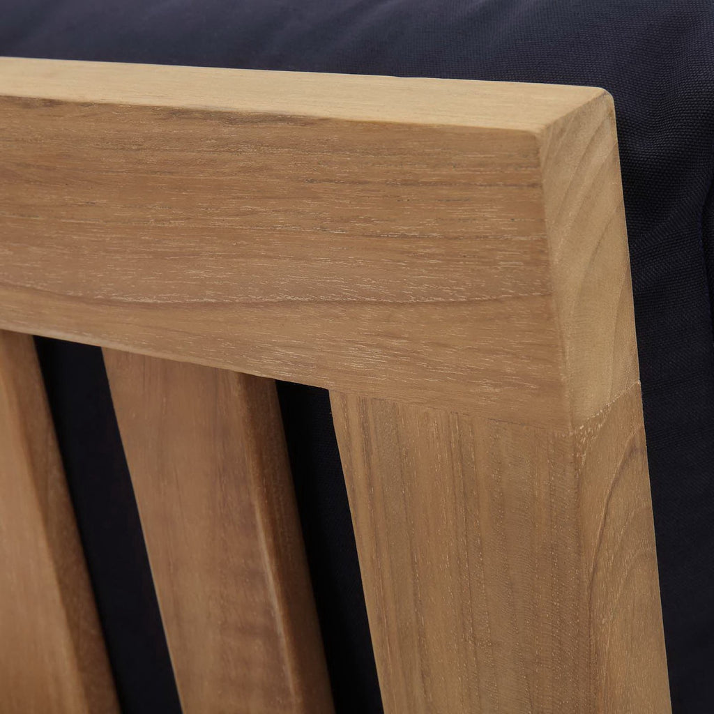 Marina Outdoor Patio Teak Right-Facing sofá