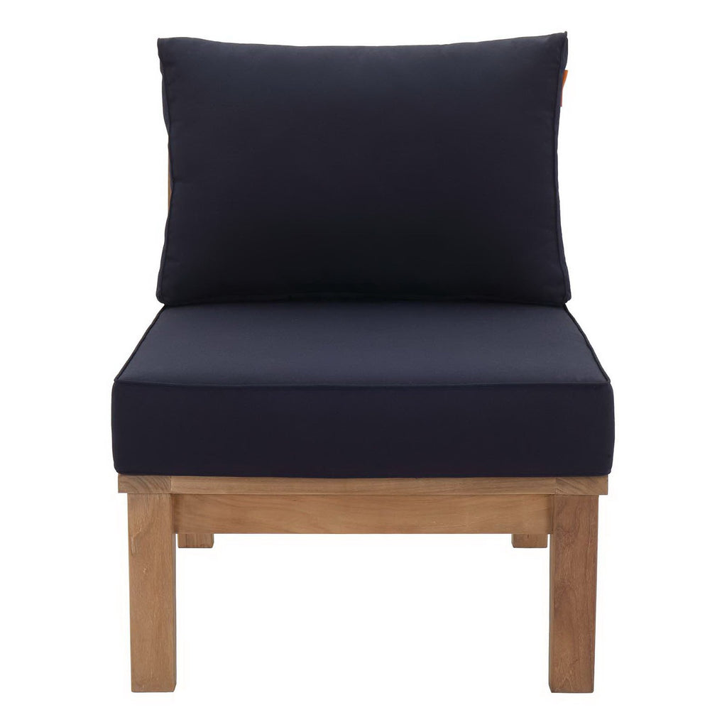 Marina Armless Outdoor Patio Teak sofá