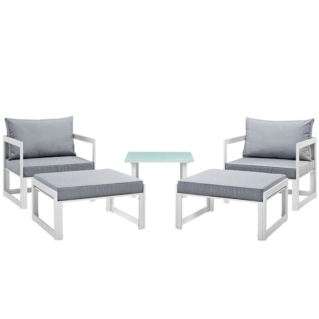 Fortuna 5 Piece Outdoor Patio Sectional sofá Set