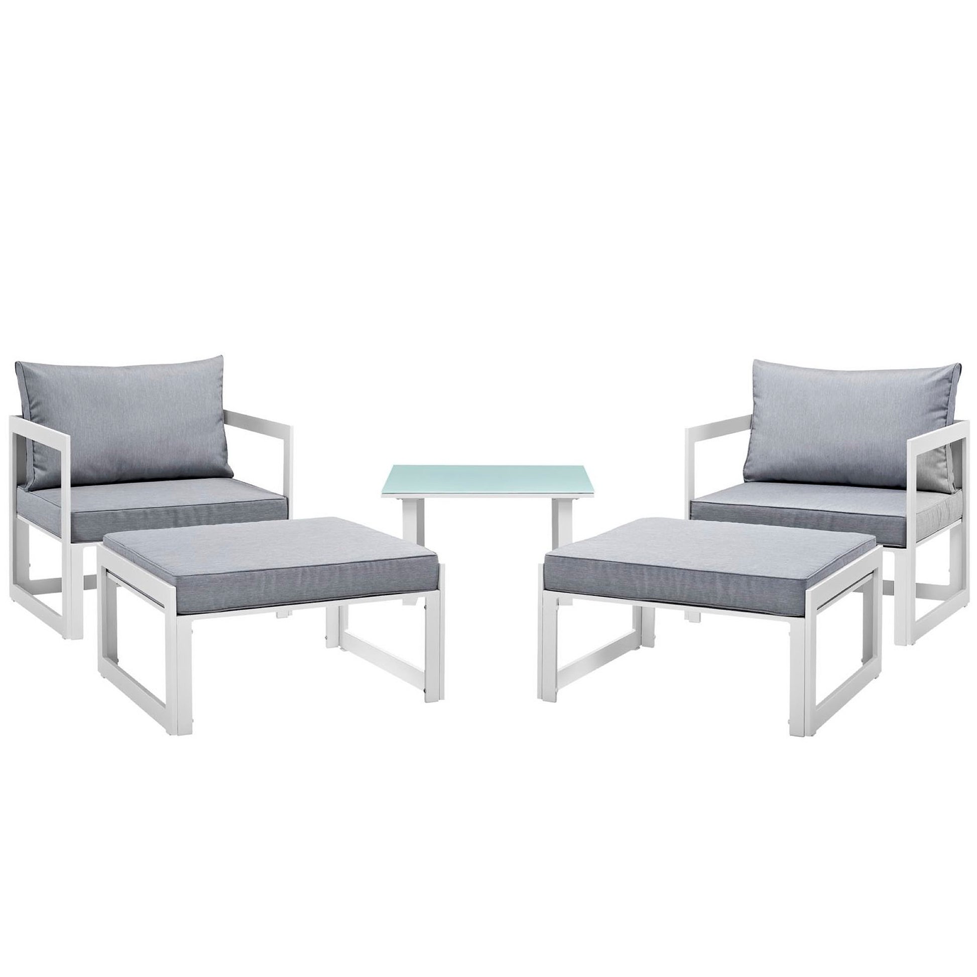 Fortuna 5 Piece Outdoor Patio Sectional sofá Set