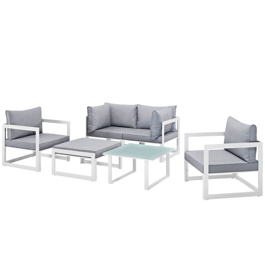 Fortuna 6 Piece Outdoor Patio Sectional sofá Set