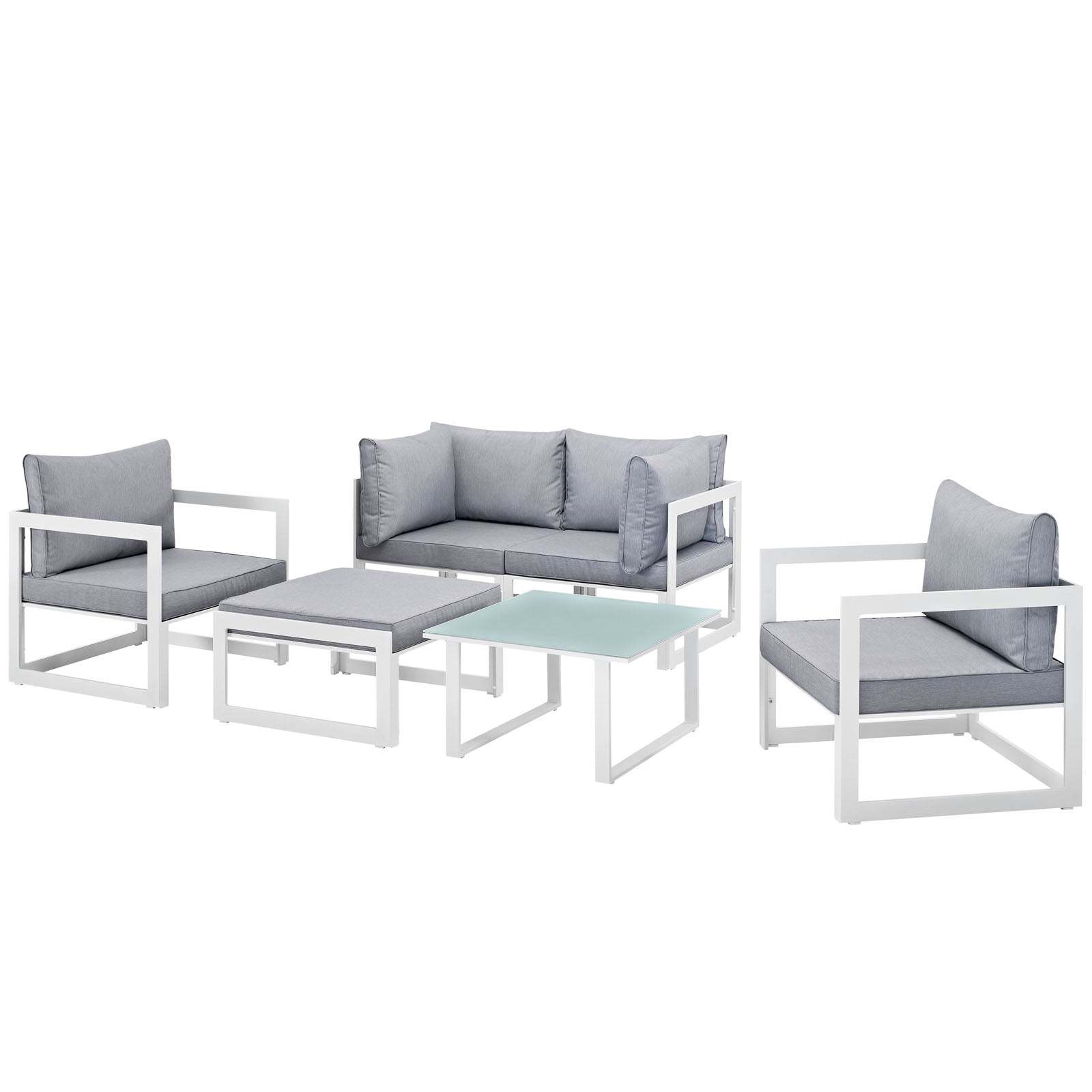 Fortuna 6 Piece Outdoor Patio Sectional sofá Set