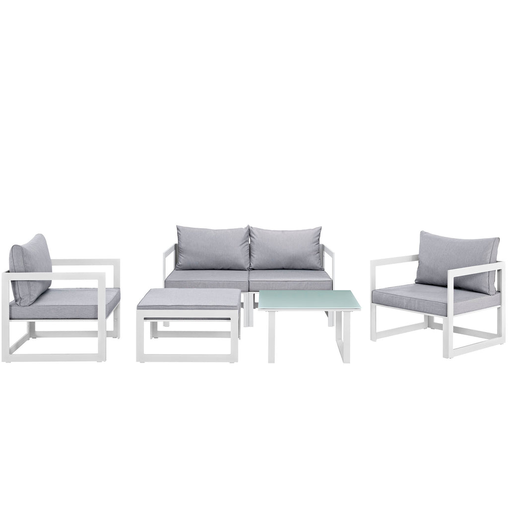 Fortuna 6 Piece Outdoor Patio Sectional sofá Set