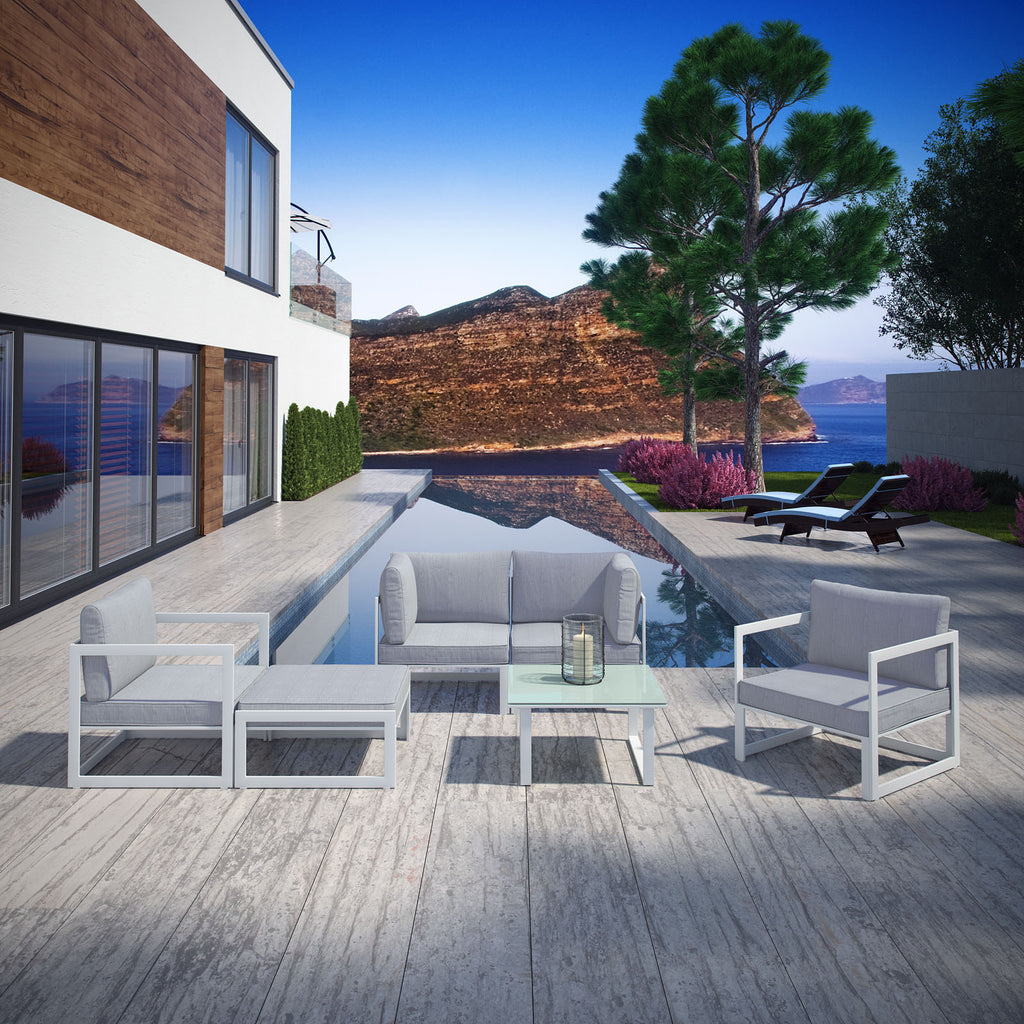 Fortuna 6 Piece Outdoor Patio Sectional sofá Set