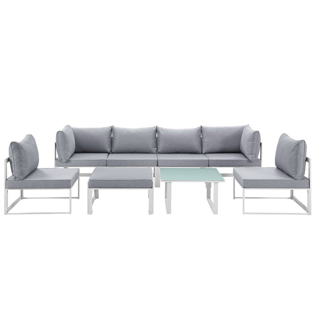 Fortuna 8 Piece Outdoor Patio Sectional sofá Set