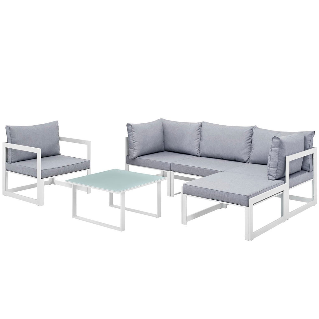 Fortuna 6 Piece Outdoor Patio Sectional sofá Set