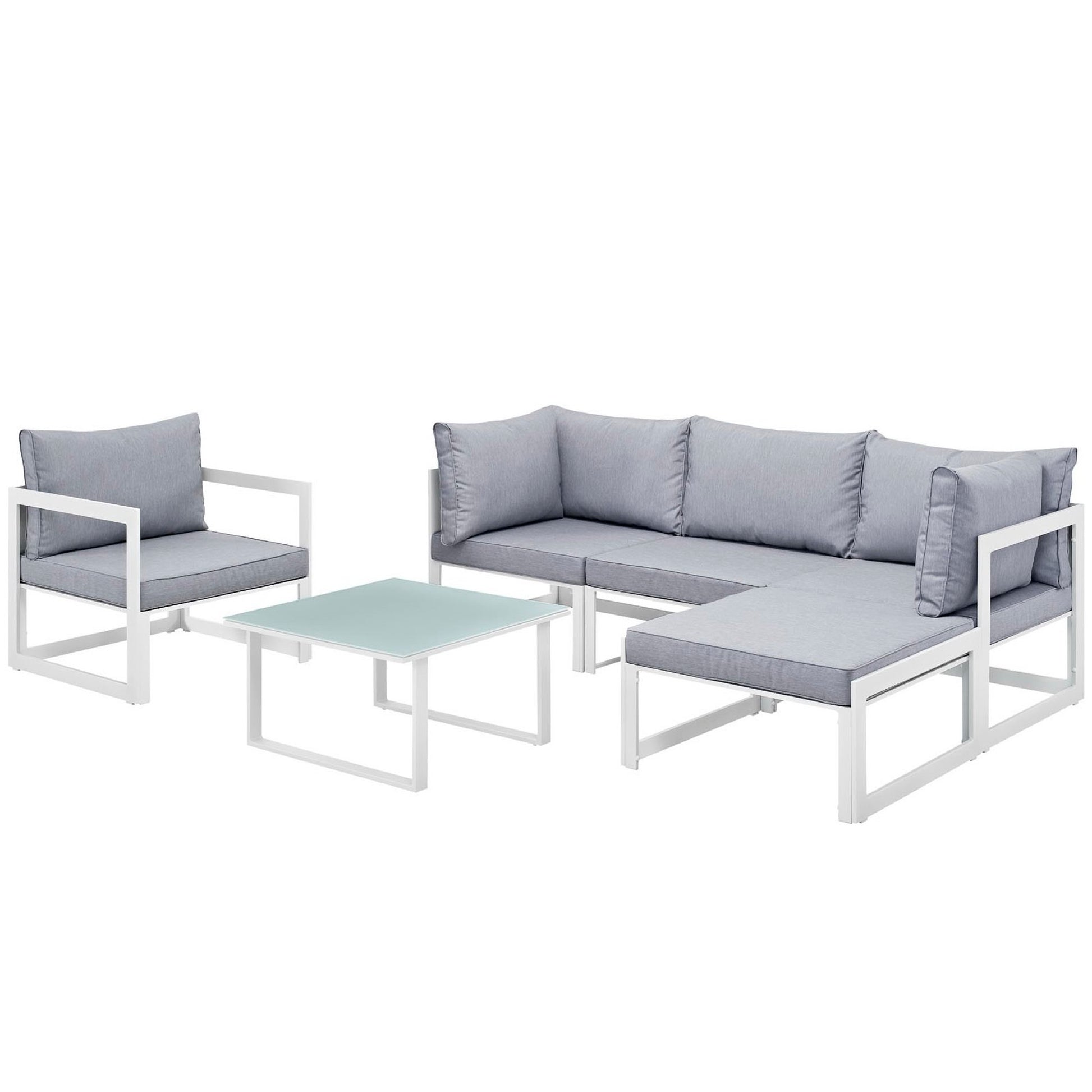 Fortuna 6 Piece Outdoor Patio Sectional sofá Set