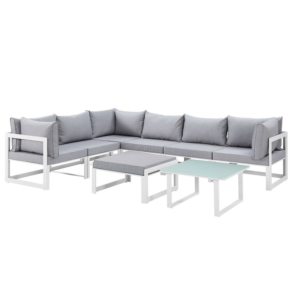 Fortuna 8 Piece Outdoor Patio Sectional sofá Set