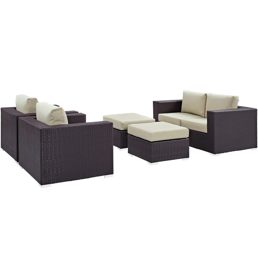 Convene 5 Piece Outdoor Patio sofá Set
