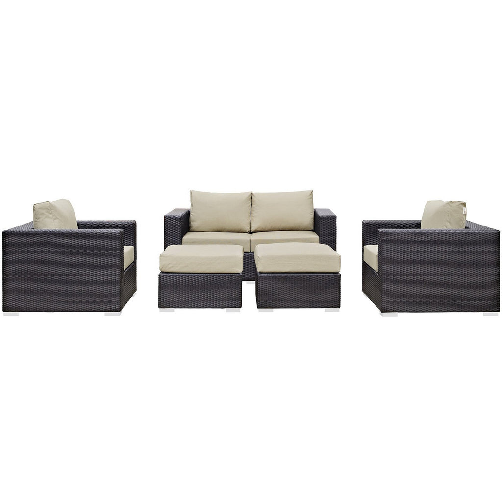 Convene 5 Piece Outdoor Patio sofá Set