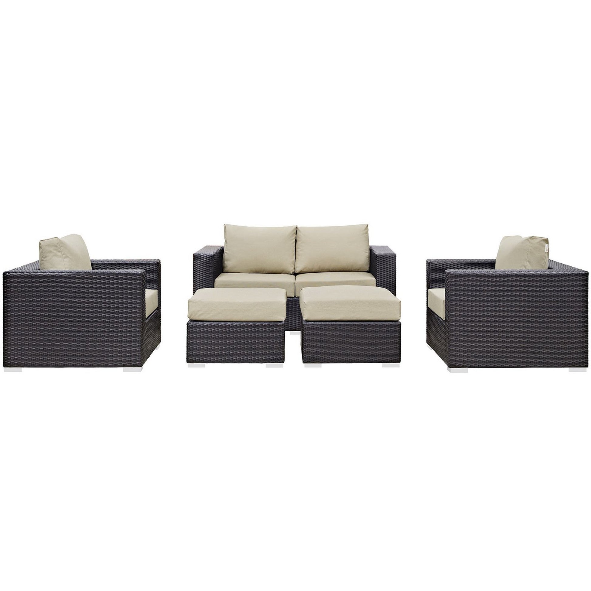 Convene 5 Piece Outdoor Patio sofá Set