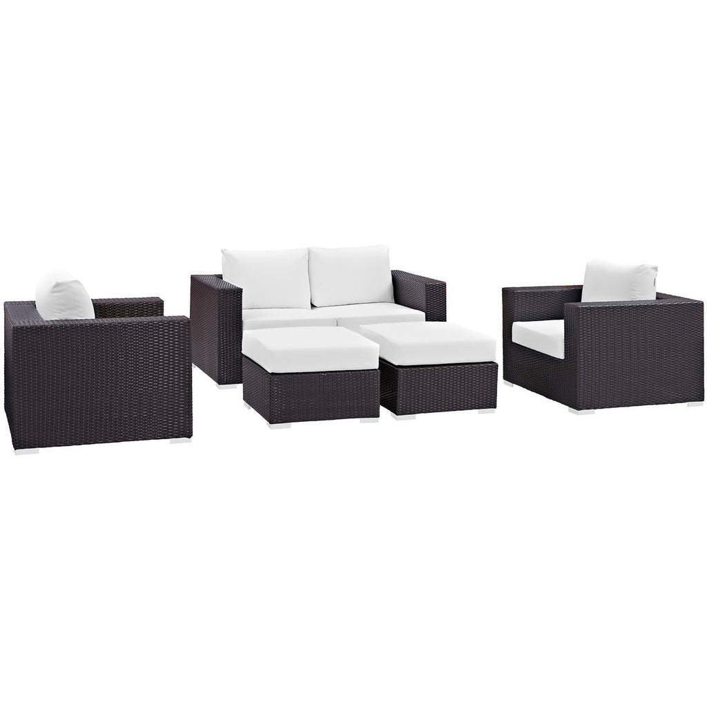 Convene 5 Piece Outdoor Patio sofá Set