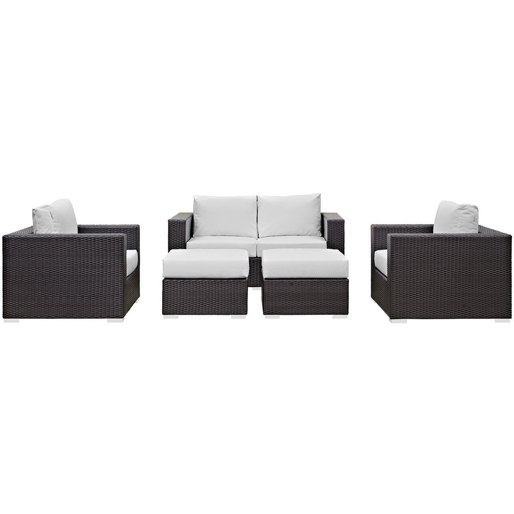 Convene 5 Piece Outdoor Patio sofá Set