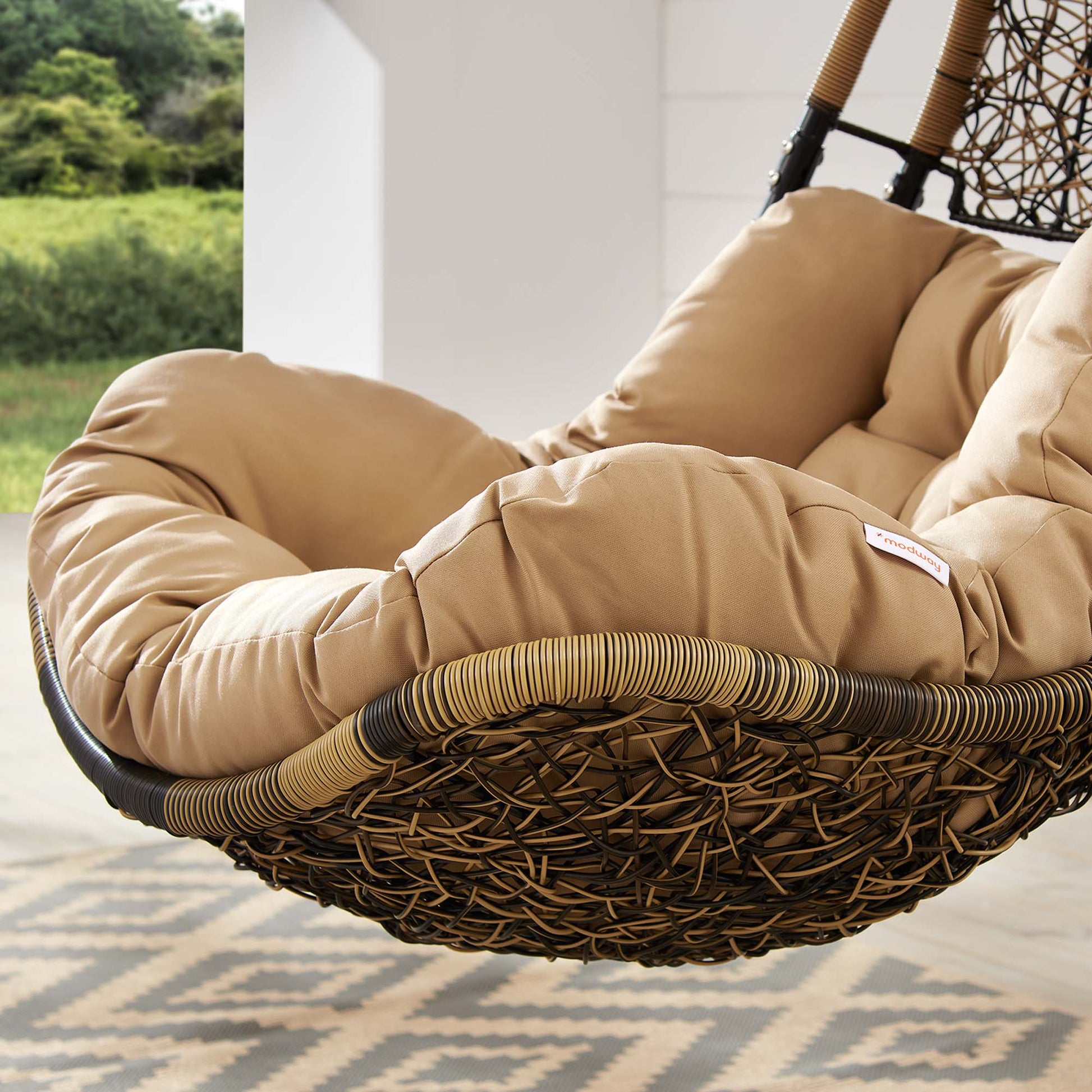 Abate Wicker Rattan Outdoor Patio Swing silla