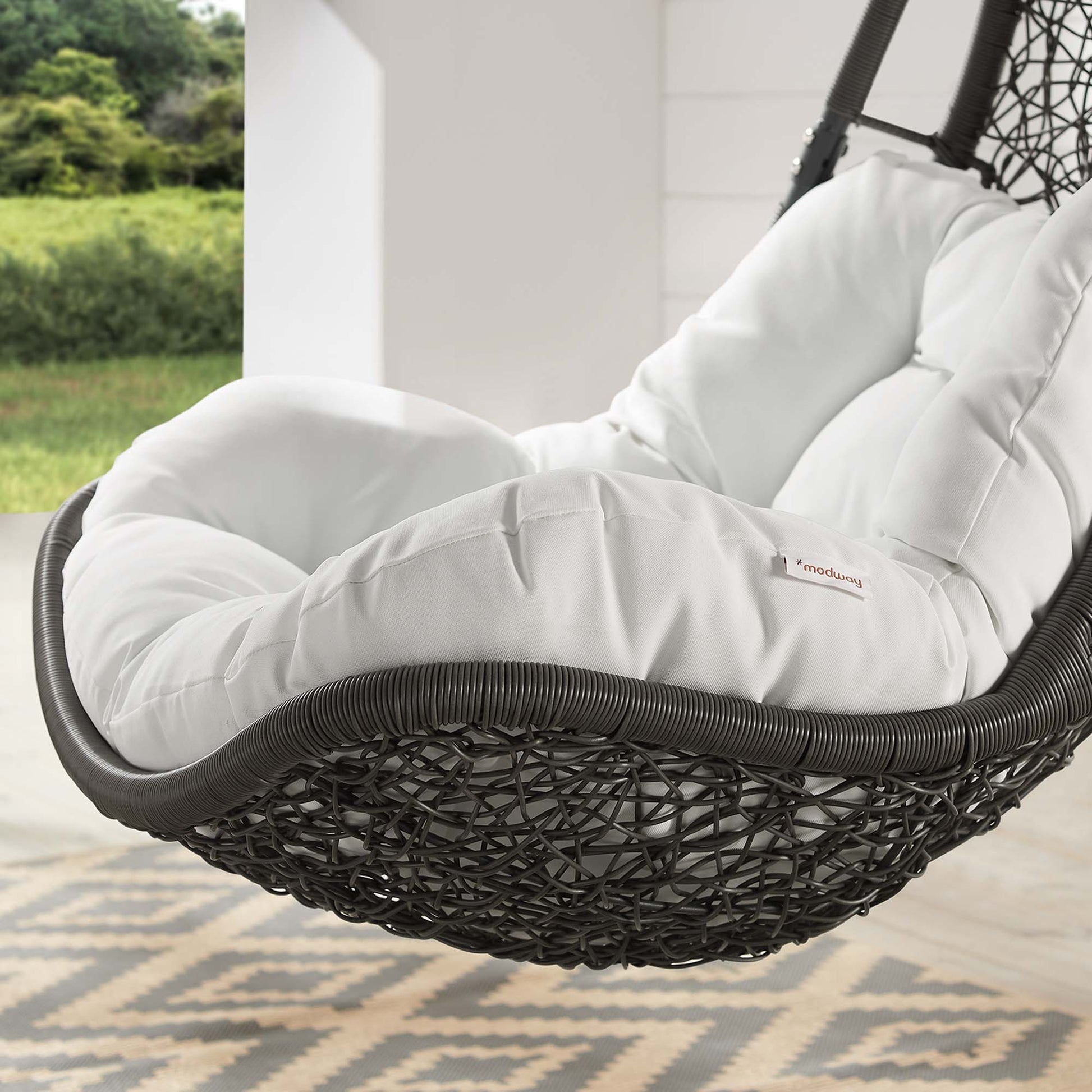 Abate Wicker Rattan Outdoor Patio Swing silla