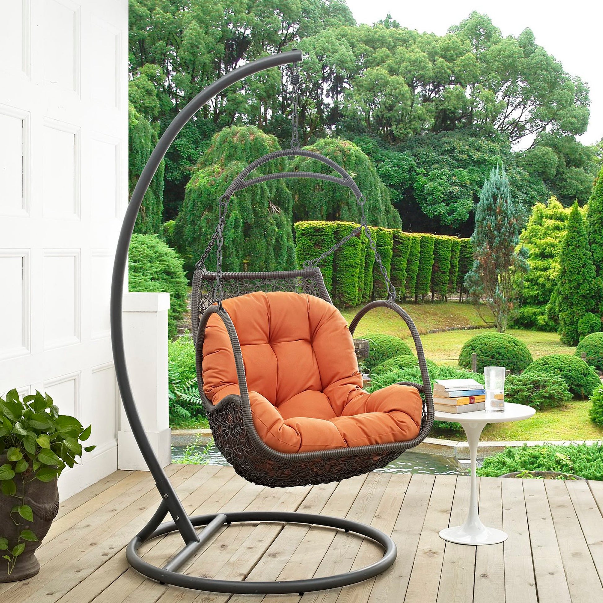 Arbor Wood Swing Silla Acento Exterior