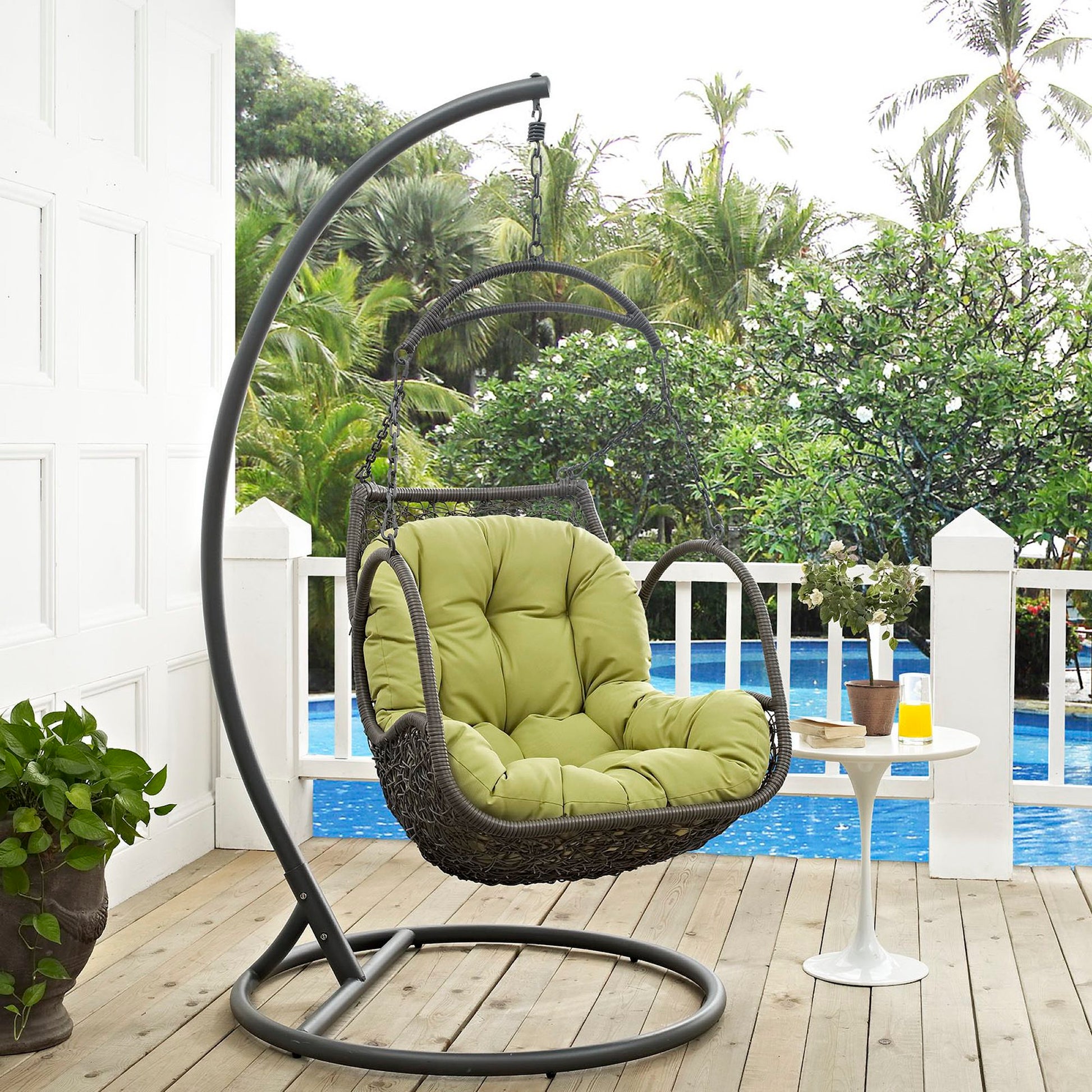 Arbor Wood Swing Silla Acento Exterior