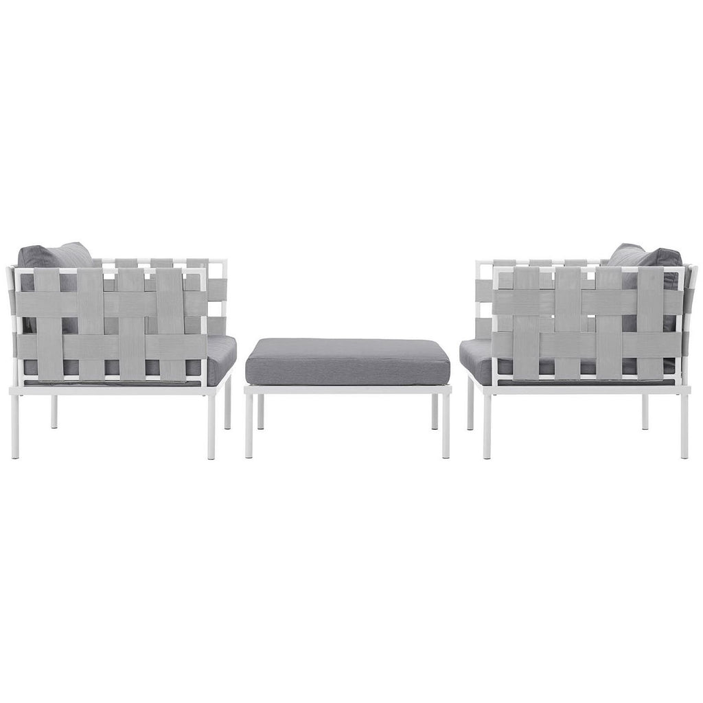 Harmony 3 Piece Outdoor Patio Aluminum Sectional sofá Set