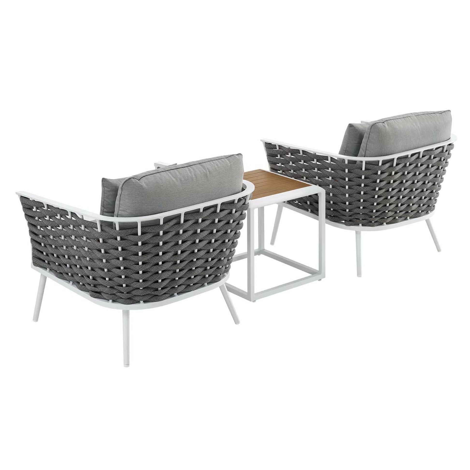 Stance 3 Piece Outdoor Patio Aluminum Sectional sofá Set