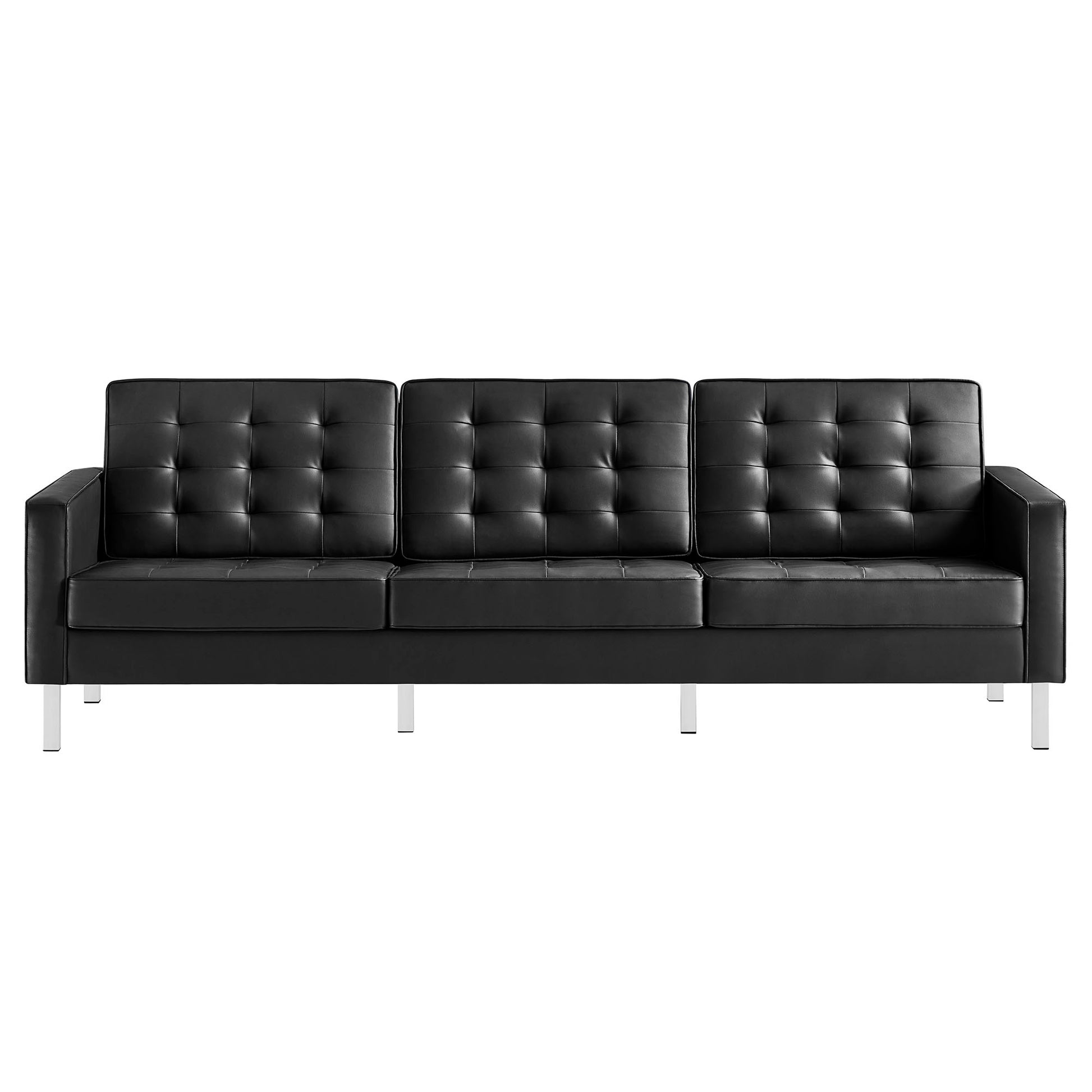 Loft Tufted Vegan Leather sofá