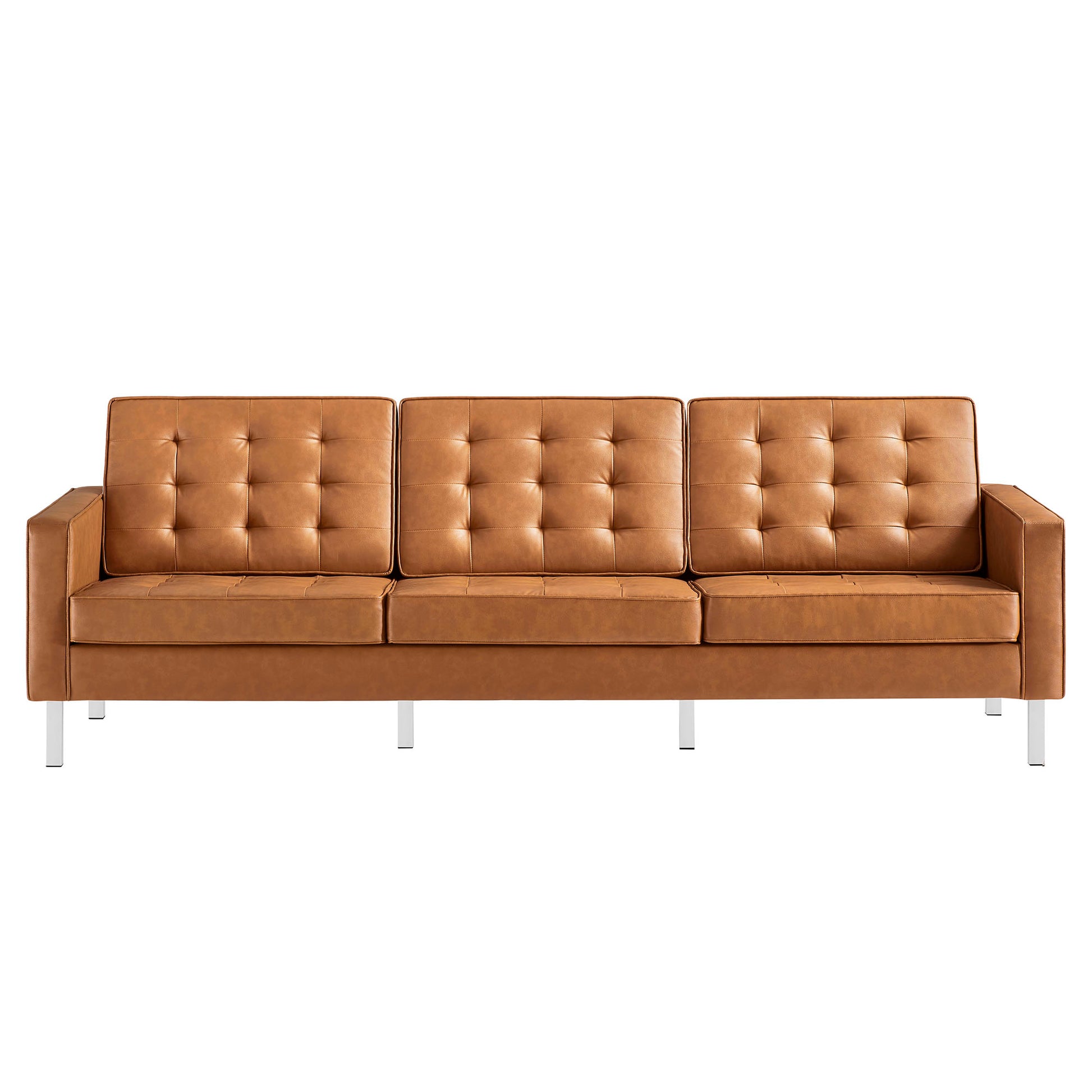 Loft Tufted Vegan Leather sofá