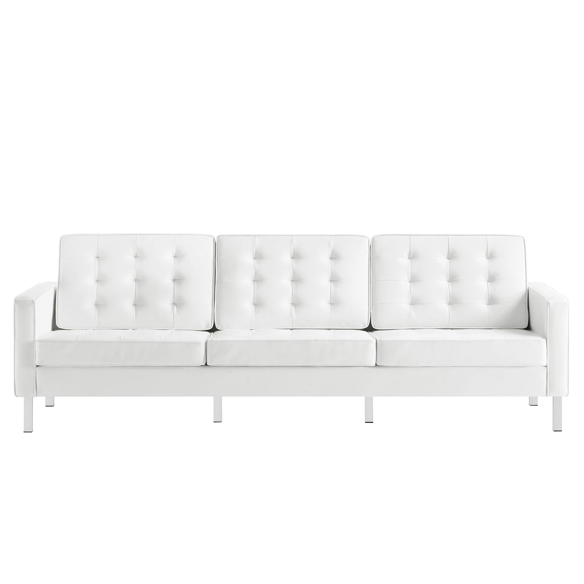 Loft Tufted Vegan Leather sofá