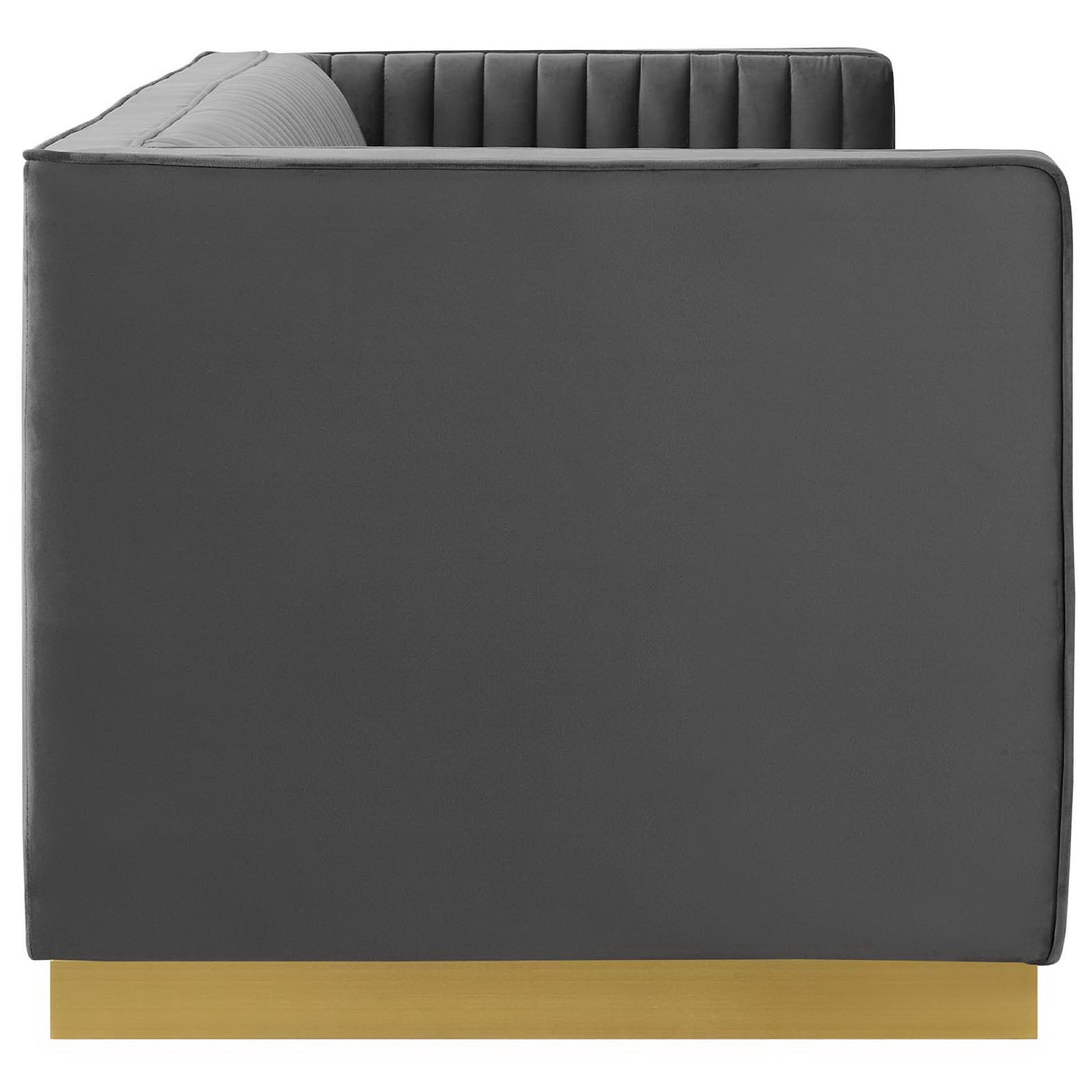 Sanguine Vertical Channel Tufted Performance Velvet sofá