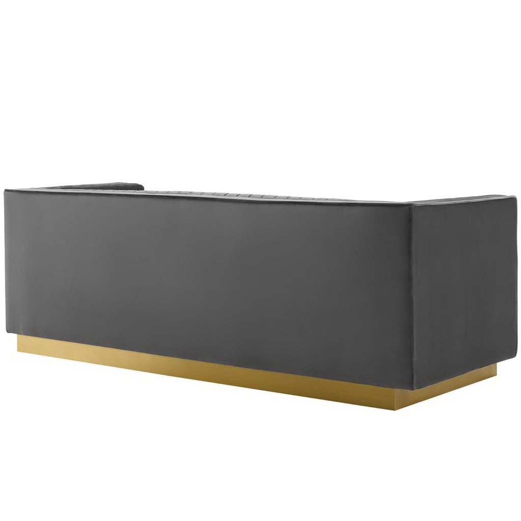 Sanguine Vertical Channel Tufted Performance Velvet sofá