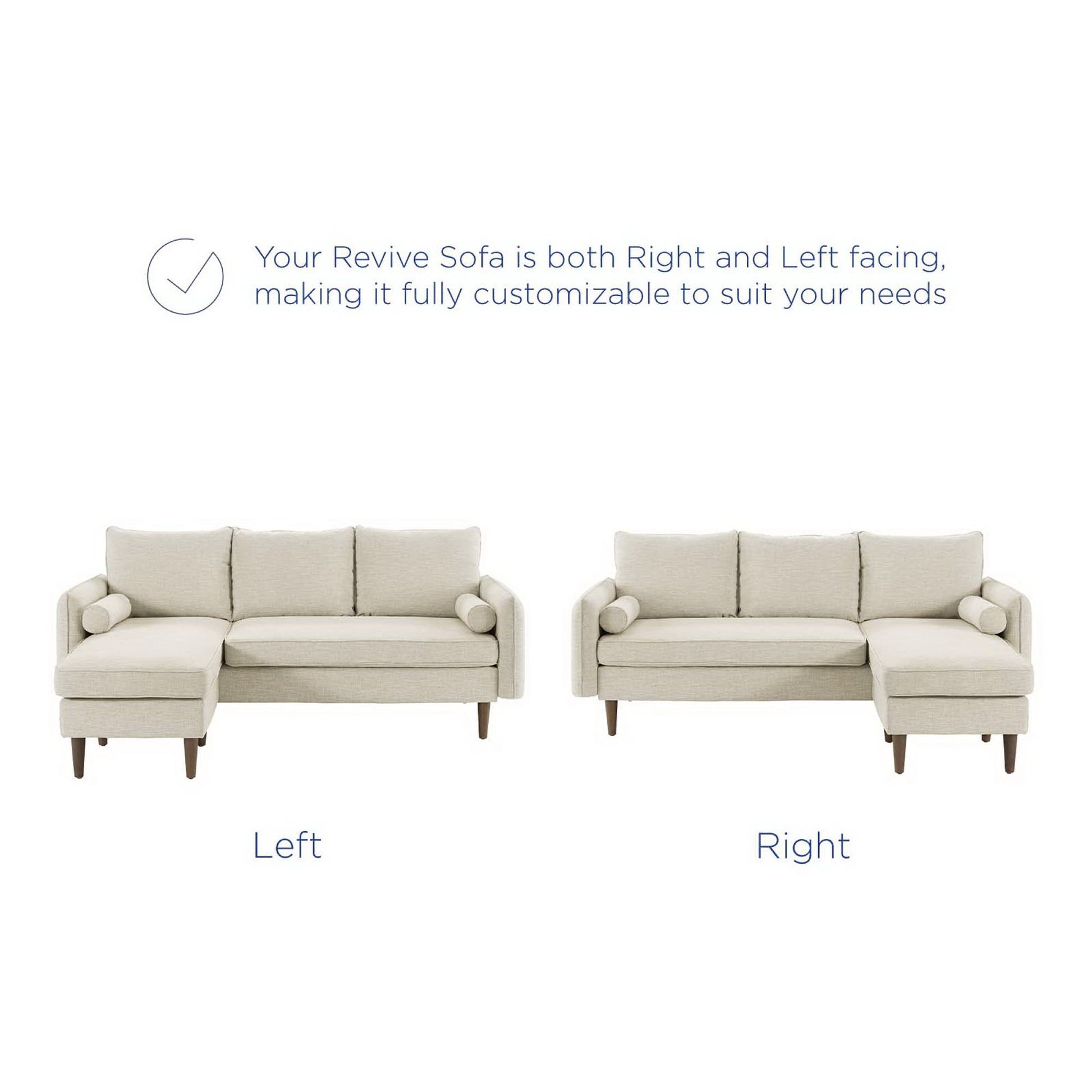 Revive Upholstered Right or Left Sectional sofá