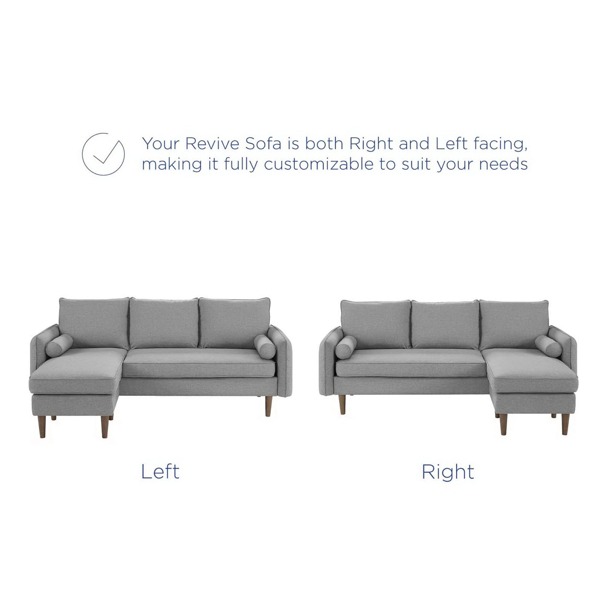Revive Upholstered Right or Left Sectional sofá