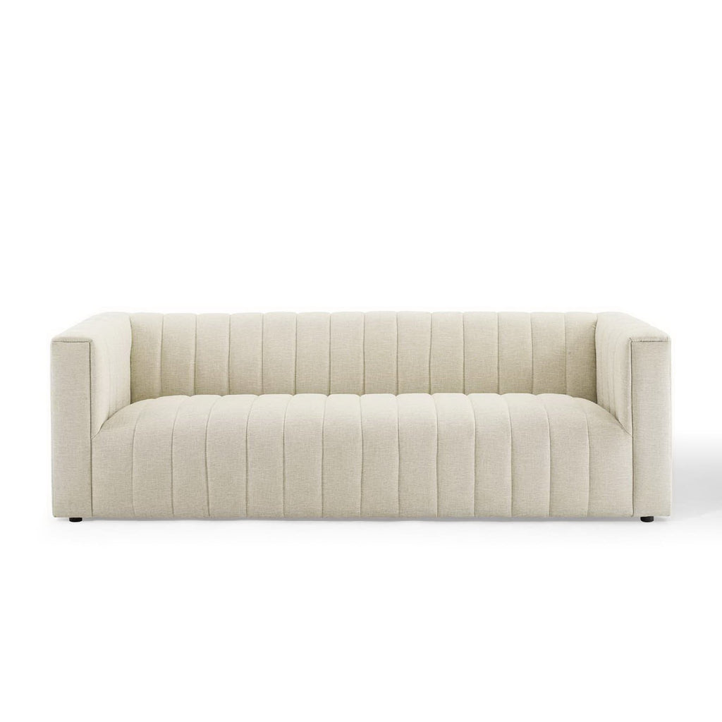Reflection Channel Tufted Upholstered Fabric sofá