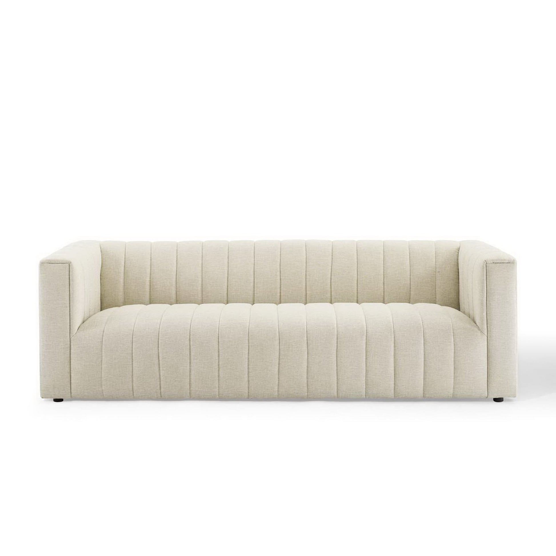 Reflection Channel Tufted Upholstered Fabric sofá